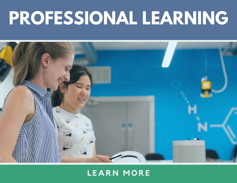 We offer a wide variety of professional learning for STEM hybrid and blended learning for K-12 teachers. 