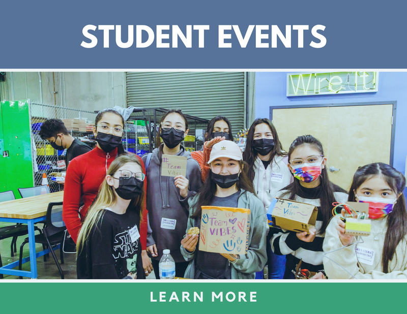 We offer student field trips and summer camps at the SJCOE FabLab and Durham Ferry Outdoor Education Center. Our student events include Dinner with the scientist, STEAM fair, H2O Hackathon, Vex Robotics and more.